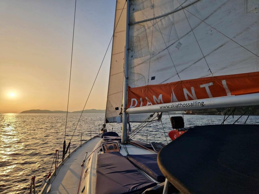 Skiathos: Private Sailing Trip with Lunch and Snorkeling - The Dasia blue sea cave