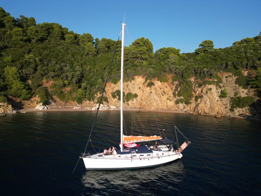 Skiathos: Private Sailing Trip with Lunch and Snorkeling - Timing, meeting point, and weather
