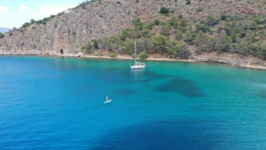 Small-Group Sailing Cruise in Nafplio with Local Treats - Leaving Nafplio harbor on a traditional sailing boat