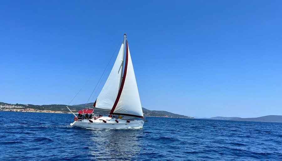 Sunset Sailing Cruise in Halkidiki - A quiet bay and time for a swim