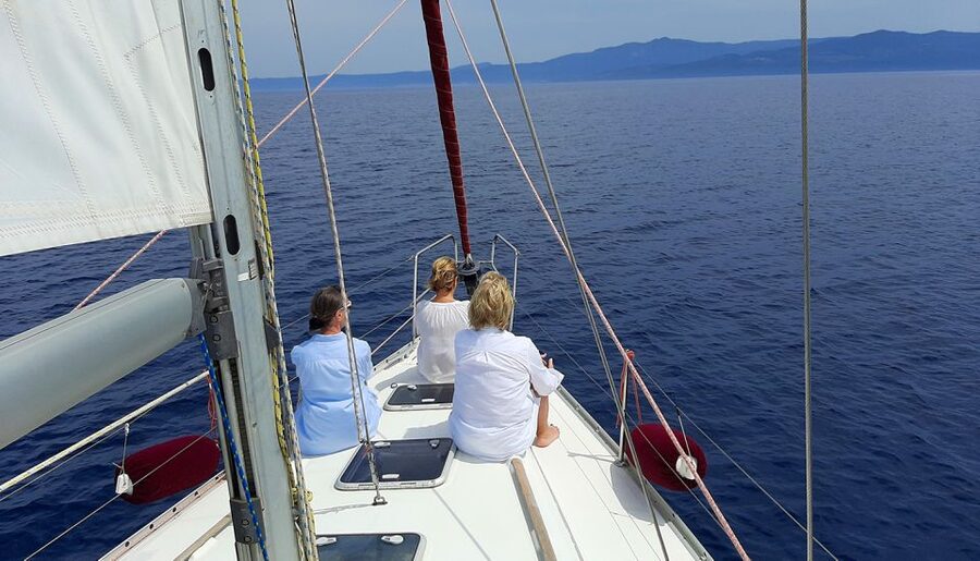 Sunset Sailing Cruise in Halkidiki - The first hour on open water